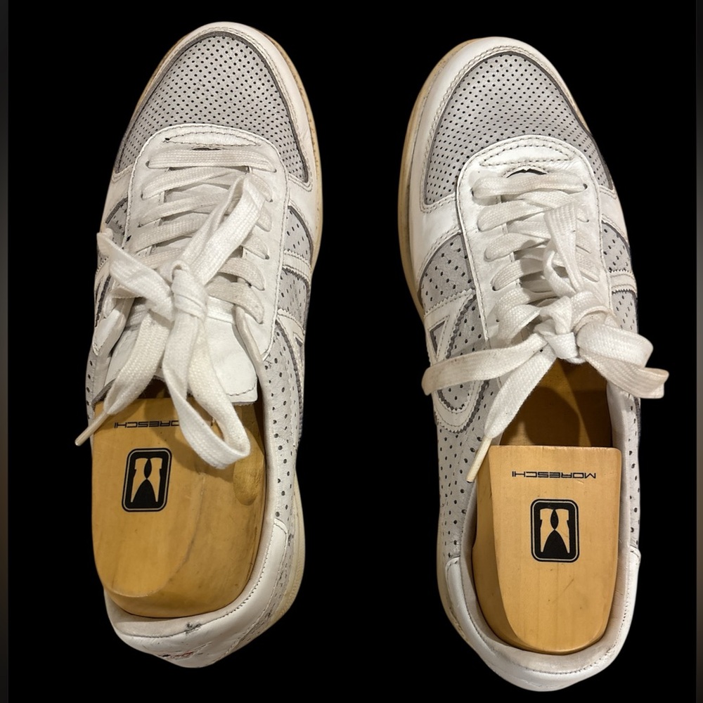 Armani Jeans White and grey Perforated Men's Sneakers